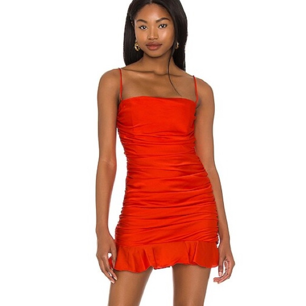 Nookie Cooper mini dress in tangerine